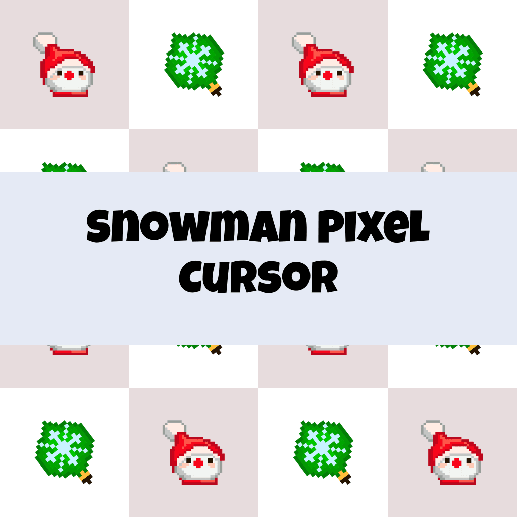 Preview Snowman Pixel cursor custom cursor pack